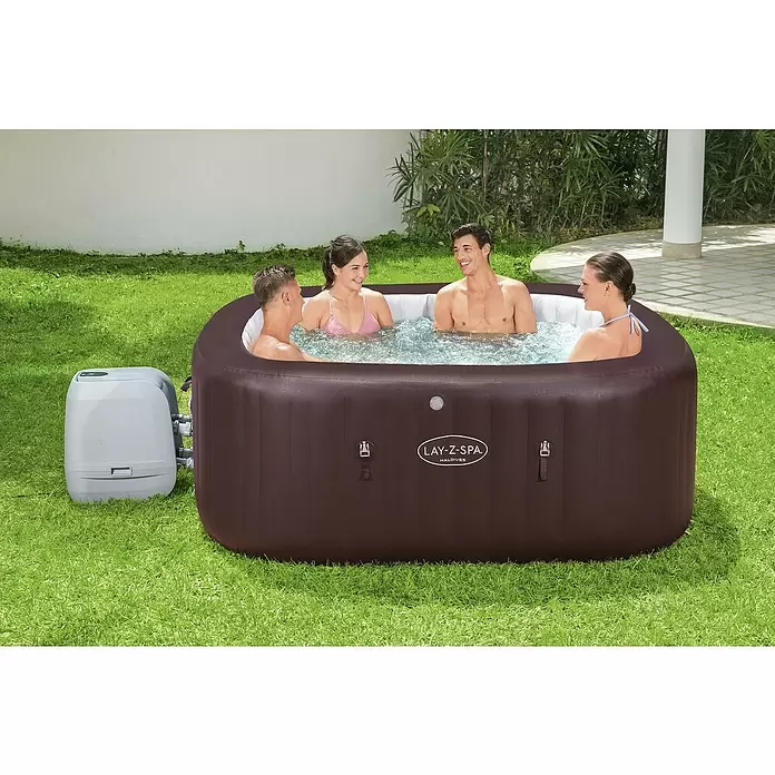 Bestway Lay-Z-Spa Hidromasažni bazen Hydrojet Pro Maldives - D x Š x V: 201 cm x 201 cm x 80 m, 1.050 l, Prikladno za: 7 osoba - Proizvod u upotrebi