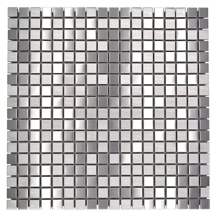 Mozaïektegel vierkant XCE 15D - 30 x 30 cm, Zilver, Mat - Bovenaanzicht