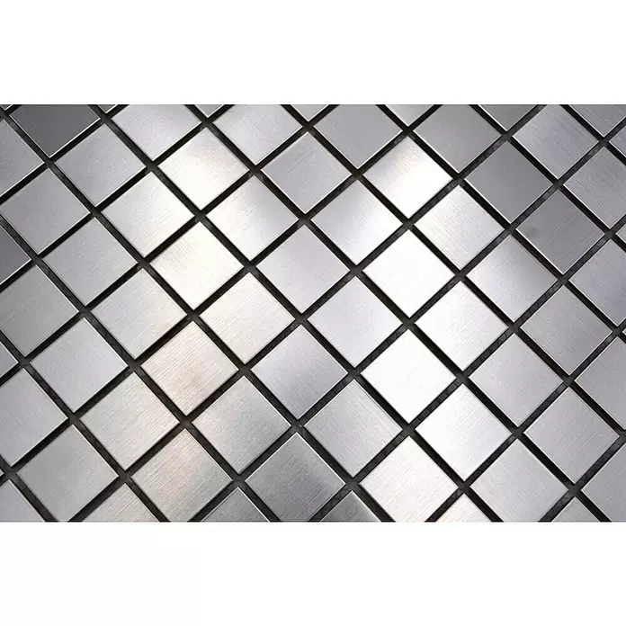 Mozaïektegel vierkant XCE 23D - 29,8 x 29,8 cm, Zilver, Mat - Close-up