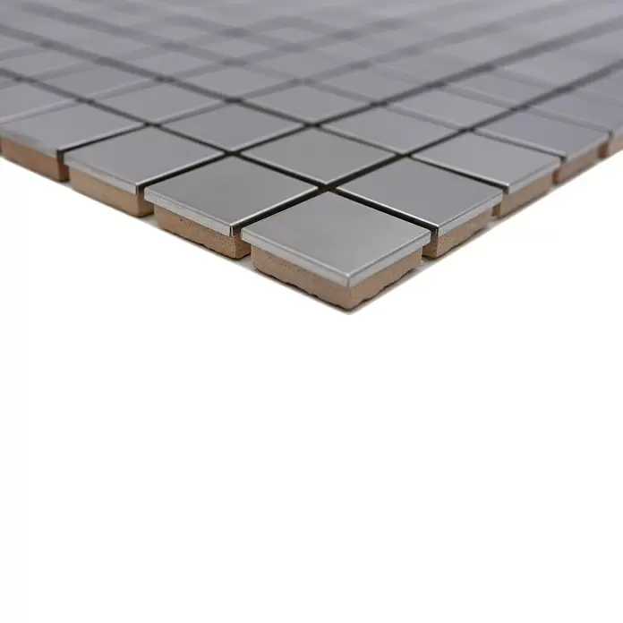 Mozaïektegel vierkant XCE 23D - 29,8 x 29,8 cm, Zilver, Mat - Close-up