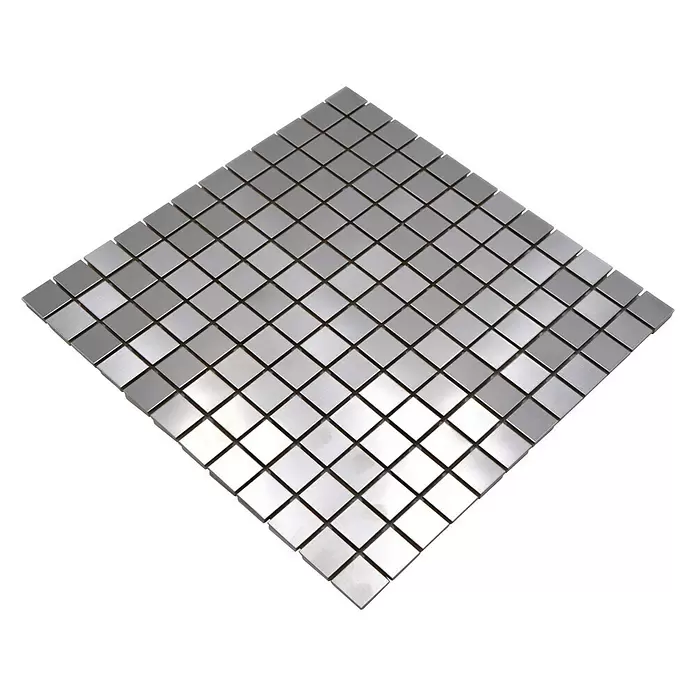 Mozaïektegel vierkant XCE 23D - 29,8 x 29,8 cm, Zilver, Mat - Diagonaal zicht