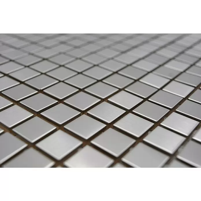 Mozaïektegel vierkant XCE 15D - 30 x 30 cm, Zilver, Mat - Close-up