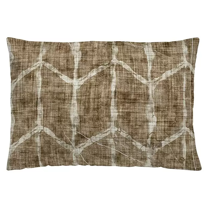 Cojín Sibori - Natural, 50 x 30 cm, 100% algodón - Vista frontal