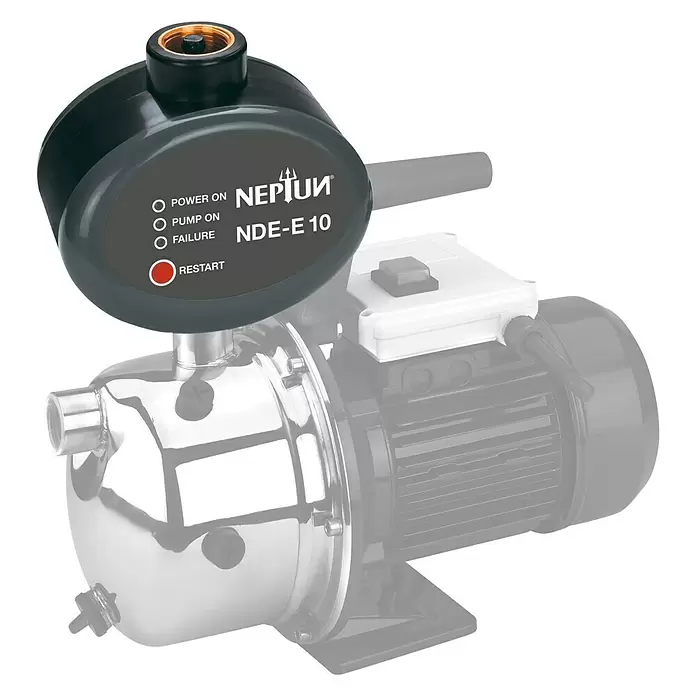 Neptun Interruptor de caudal NDE-E 10 - Presión máx.: 10 bar - Vista angular