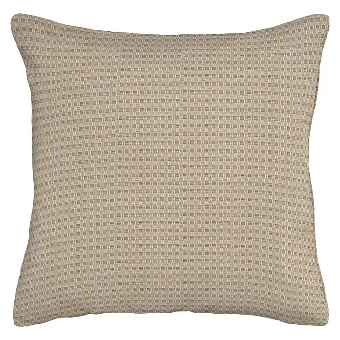 Cojín Cuadros Chenilla - Beige, 45 x 45 cm, 45 % poliéster, 40 % acrílico, 15 % algodón - Vista frontal