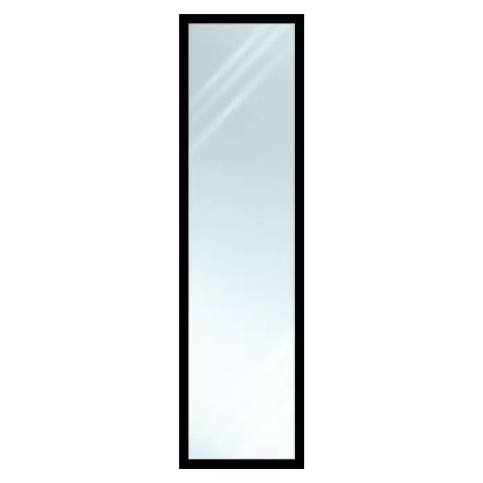 Espejo de pared PP - An x Al: 33 x 123 cm, Negro - Vista frontal