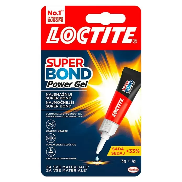 Loctite Superljepilo Super Bond Power Gel - 4 g - Pogled sprijeda