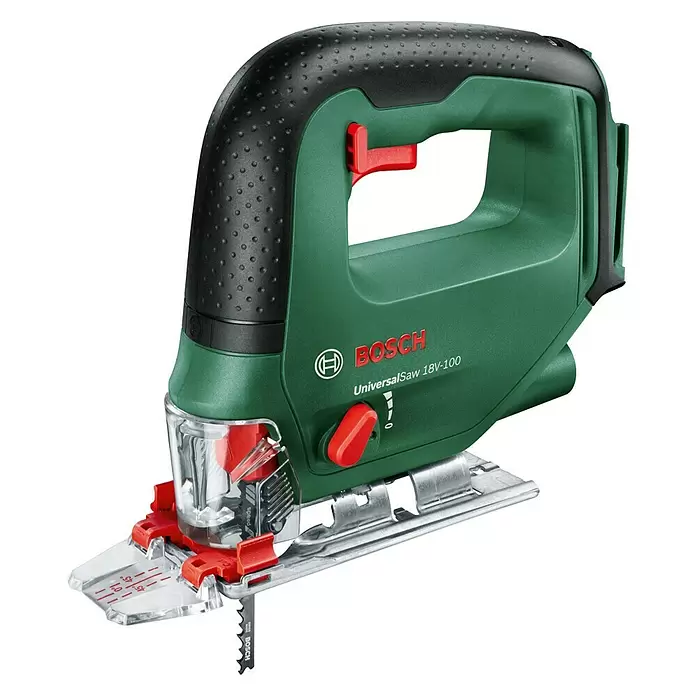 Bosch Universal Akku-Stichsäge Saw 18V-100 - 18 V, Ohne Akku, Leerlaufhubzahl: 0 - 2.600 Hübe/min - Diagonale Ansicht