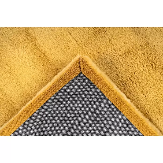 Hochflorteppich Happy - Gelb, 170 x 120 cm, 100 % Polyester (Flor) - Detailaufnahme