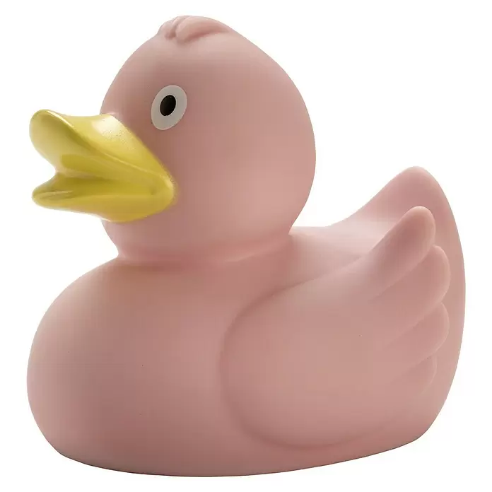 Badetier Badeente Nanni - L x B x H: 7,3 x 6 x 8,1 cm, Rosa, Kunststoff - Linke Seitenansicht