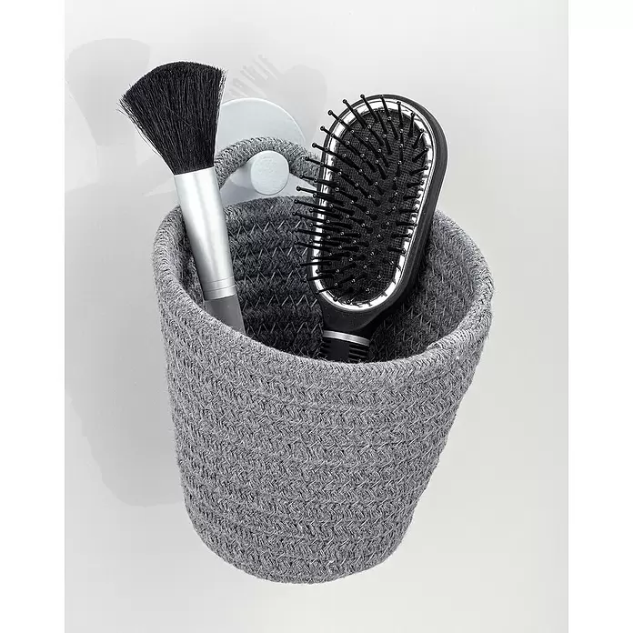 Wenko Košara za odlaganje - 14,5 x 12,5 x 12 cm, Poliester, Sive boje - Živopisni prikaz
