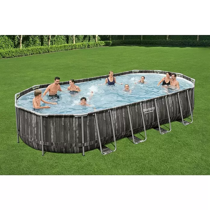 Bestway Set za ovalni bazen - D x Š x V: 732 x 366 x 122 cm, 20.241 l - Proizvod u upotrebi