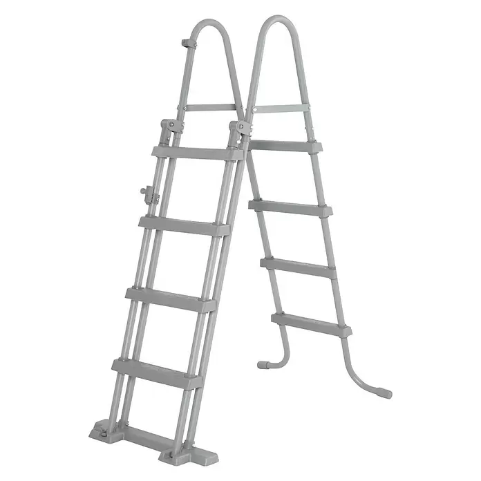 Bestway Frame-Pool-Set Steel Pro MAX - Ø x H: 488 x 122 cm, 19.480 l, Grau - Diagonale Ansicht