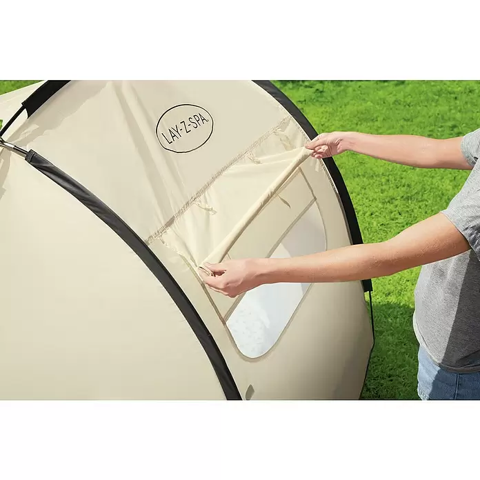 Bestway Whirlpooldach Lay-Z-Spa - L x B x H: 94 x 183 x 109 cm, Beige, Passend für: Bestway Lay-Z-Spa Pools - Anwendungsbeispiel