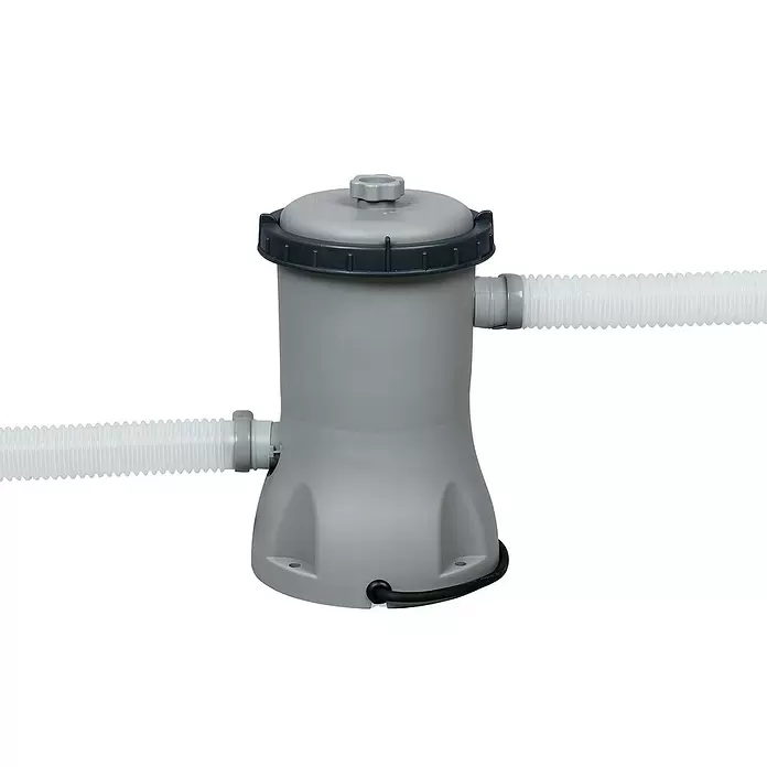 Bestway Set za ovalni bazen Power Steel Vista - 427 x 250 x 100 cm, 7.250 l, Boja unutarnje folije: Plave boje - Pogled sprijeda