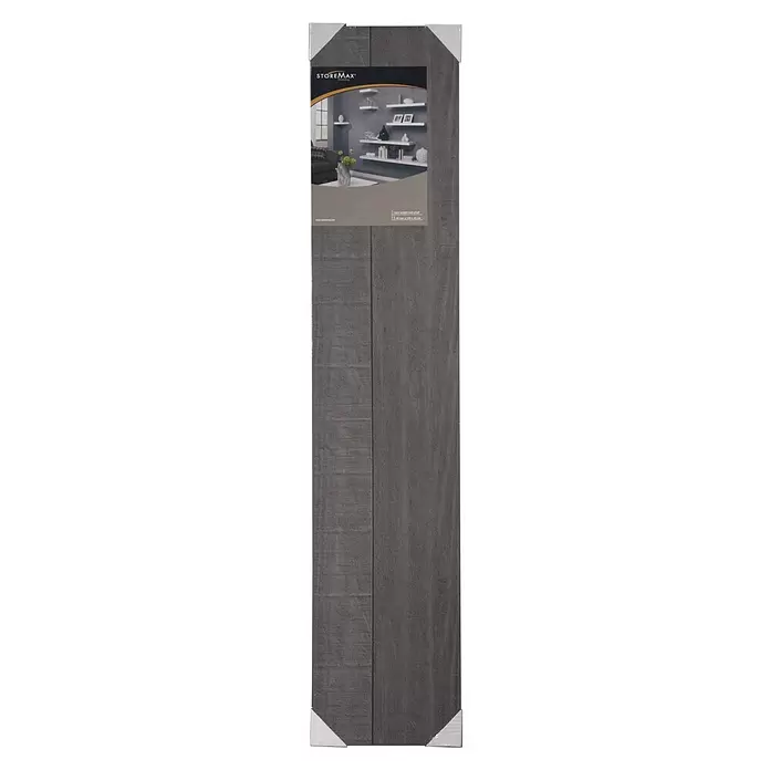 Storemax Wandschap zwevende plank - 4,5 x 25 x 120 cm, Grijs, Belastbaarheid: 25 kg - Vooraanzicht