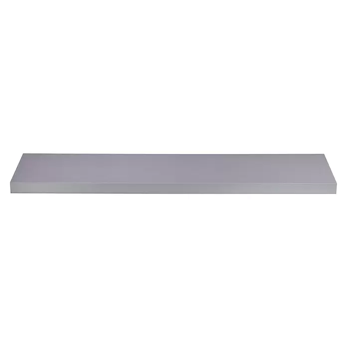Storemax Wandschap zwevende plank - 4,5 x 25 x 120 cm, Zilver, Belastbaarheid: 25 kg - Vooraanzicht
