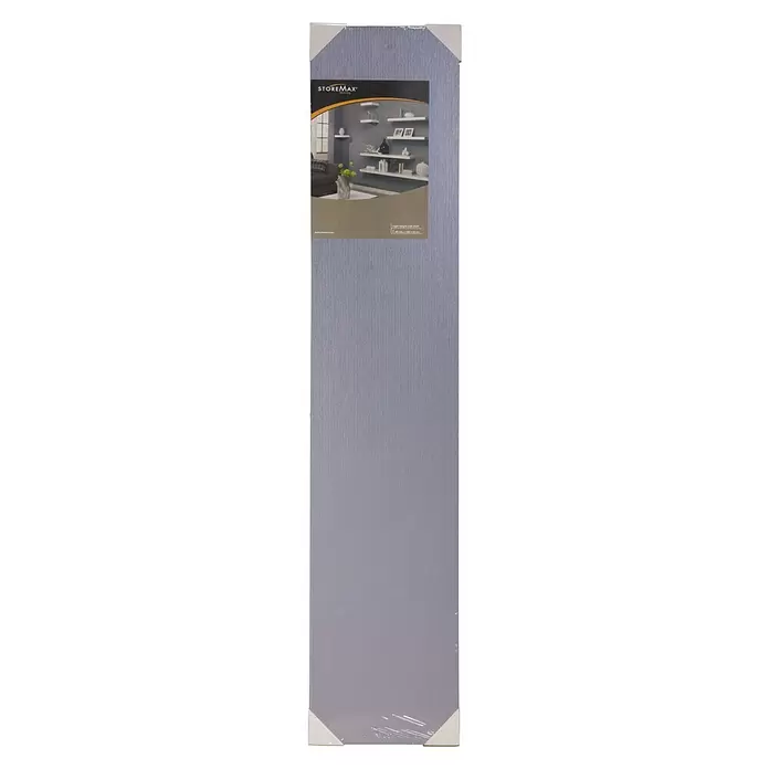 Storemax Wandschap zwevende plank - 4,5 x 25 x 120 cm, Zilver, Belastbaarheid: 25 kg - Vooraanzicht