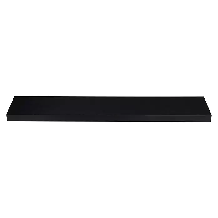 Storemax Wandschap zwevende plank - 4,5 x 25 x 120 cm, Zwart, Belastbaarheid: 25 kg - Vooraanzicht