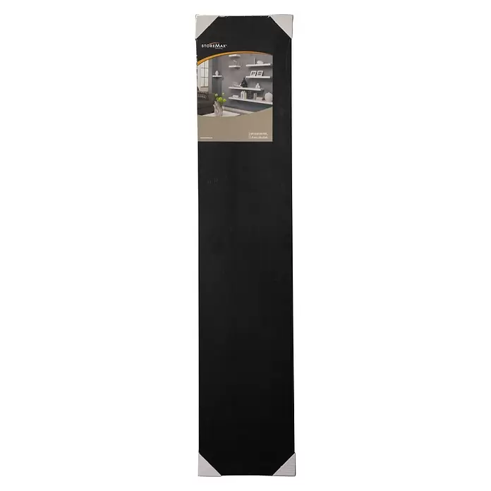 Storemax Wandschap zwevende plank - 4,5 x 25 x 120 cm, Zwart, Belastbaarheid: 25 kg - Vooraanzicht