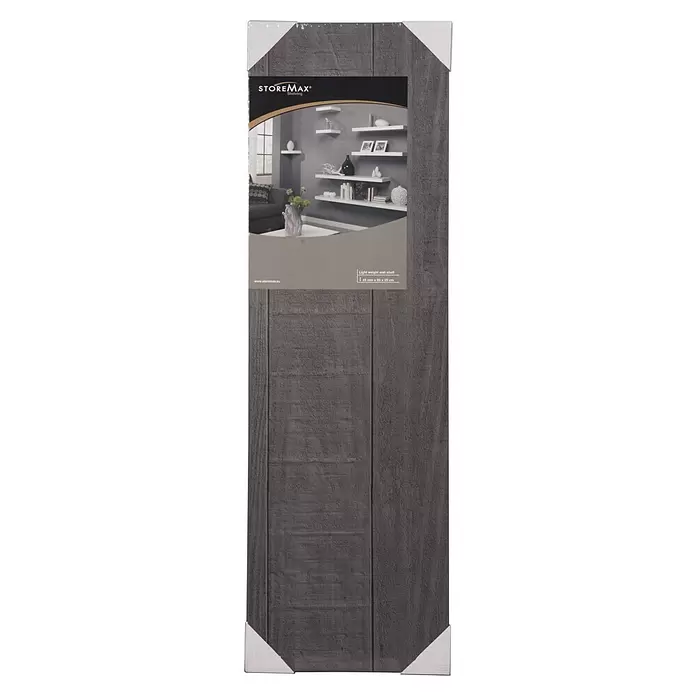 Storemax Wandschap zwevende plank - 80 x 25 x 4,5 cm, Grijs, Belastbaarheid: 25 kg - Vooraanzicht