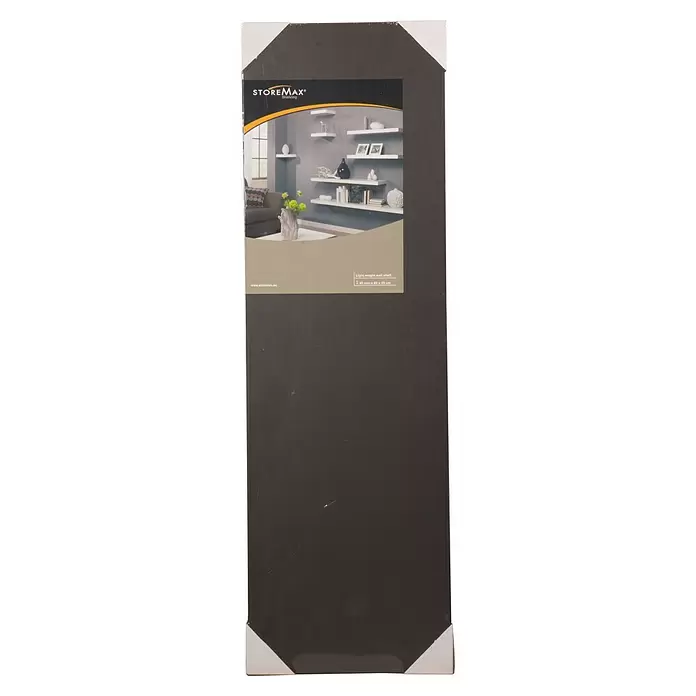Storemax Wandschap zwevende plank - 80 x 25 x 4,5 cm, Antraciet, Belastbaarheid: 25 kg - Vooraanzicht