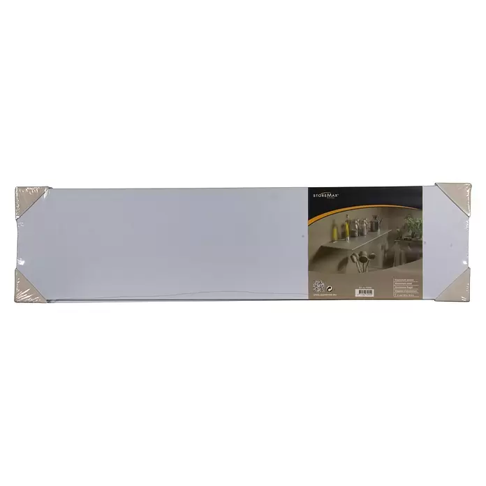 Storemax Legplank aluminium - l x b x h: 60 x 15 x 4 cm, Zilver - Vooraanzicht
