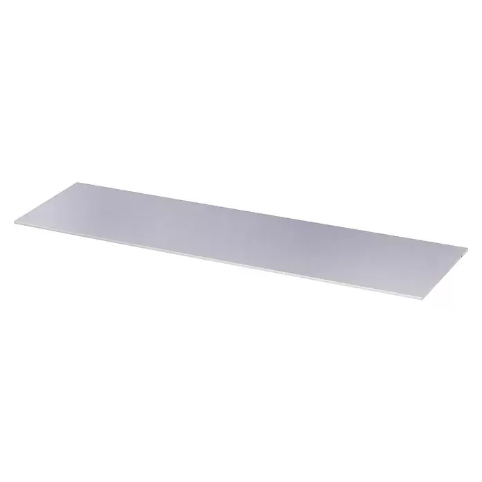 Storemax Legplank aluminium - l x b x h: 60 x 15 x 4 cm, Zilver - Diagonaal zicht