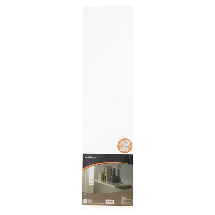 Storemax Wandschap zwevende plank - 60 x 15 x 1,2 cm, Wit - Vooraanzicht