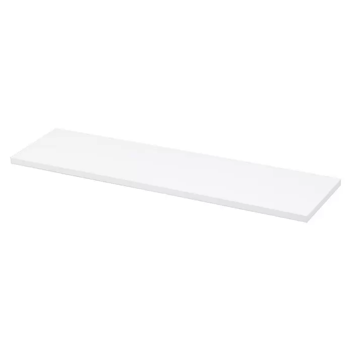 Storemax Wandschap zwevende plank - 60 x 15 x 1,2 cm, Wit - Diagonaal zicht