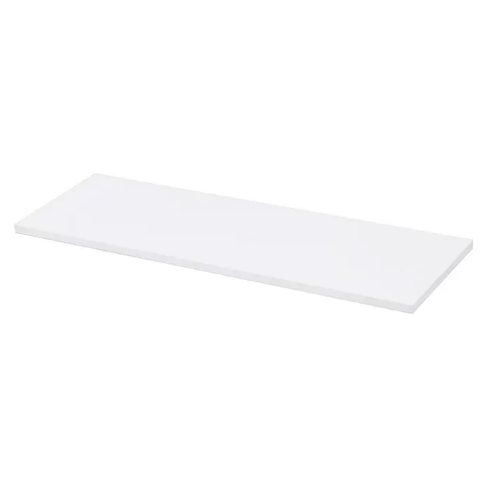 Storemax Wandschap zwevende plank - 60 x 20 x 1,2 cm, Wit - Diagonaal zicht
