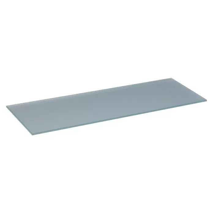 Storemax Glazen schap Tonnen satijn - 0,6 x 20 cm - Diagonaal zicht
