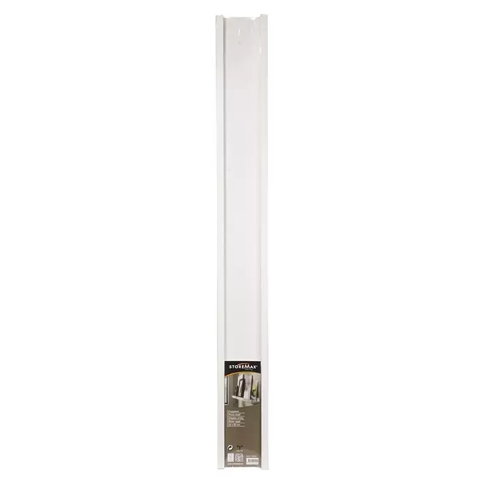 Storemax Fotoplank voor wandbevestiging - 80 x 9 x 1,2 cm, Wit, Belastbaarheid: 5 kg - Vooraanzicht