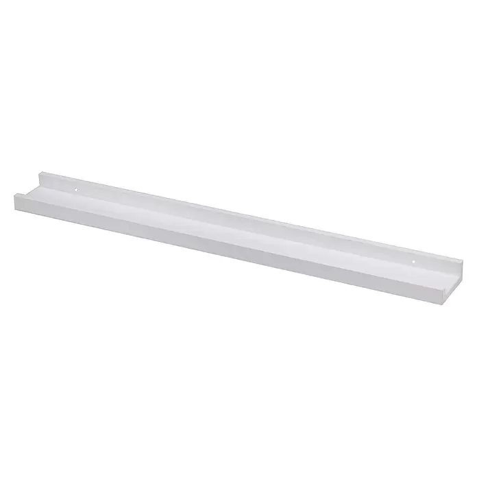 Storemax Fotoplank voor wandbevestiging - 80 x 9 x 1,2 cm, Wit, Belastbaarheid: 5 kg - Diagonaal zicht