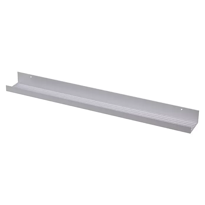 Storemax Fotoplank voor wandbevestiging - 60 x 7 x 0,25 cm, Aluminium - Diagonaal zicht
