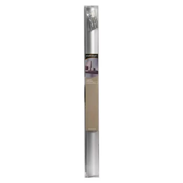 Storemax Wandrail voor wandplanken - Wit, 60 cm - Vooraanzicht