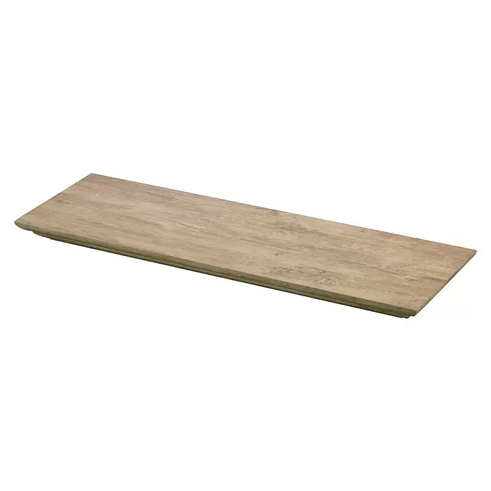 Storemax Wandschap zwevende plank - 80 x 25 x 4,5 cm, Eikenhout, Belastbaarheid: 25 kg - Diagonaal zicht
