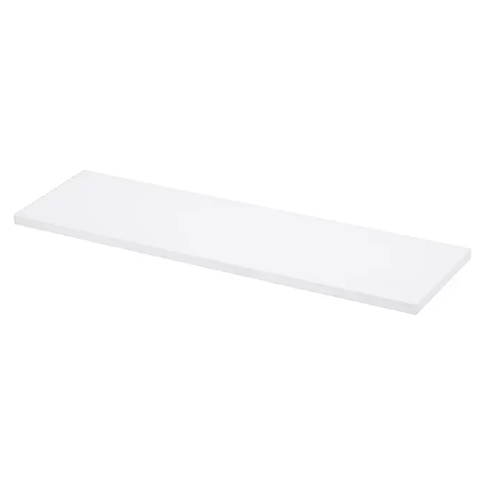 Storemax Wandschap zwevende plank - 80 x 23 x 1,8 cm, Wit - Diagonaal zicht