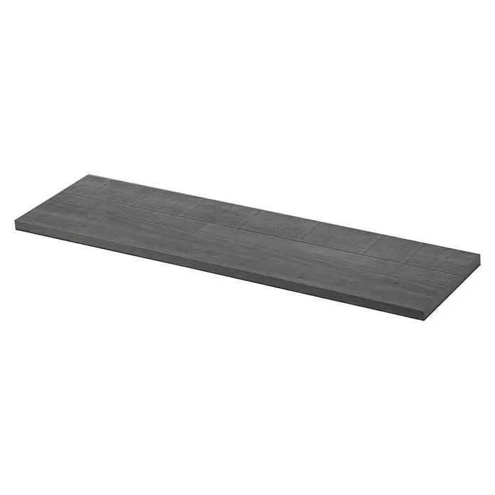 Storemax Wandschap zwevende plank - 80 x 23 x 1,8 cm, Antraciet - Diagonaal zicht