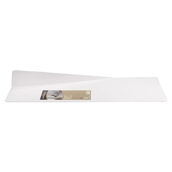 Storemax Wandschap voor wandbevestiging - 60 x 18 x 0,2 cm, Wit - Vooraanzicht