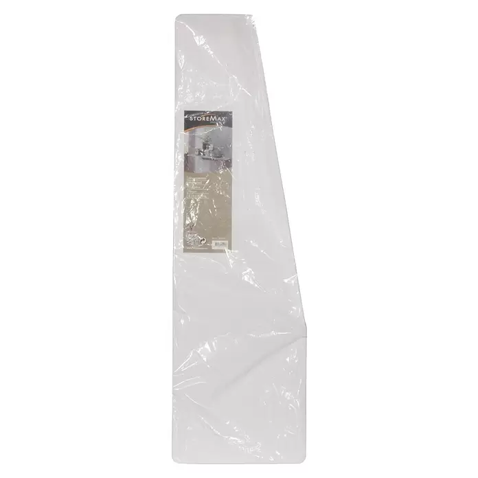 Storemax Wandschap voor wandbevestiging - 60 x 18 x 0,2 cm, Wit - Diagonaal zicht