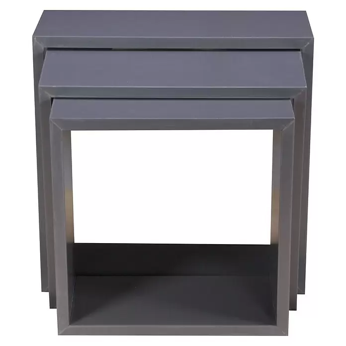 Storemax Wandschap kubus - Grijs, Wandmontage - Vooraanzicht