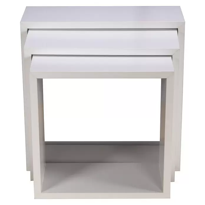 Storemax Wandschap kubus - Wit, Wandmontage - Vooraanzicht