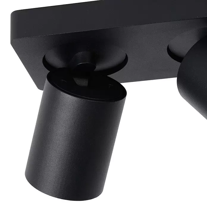 Lucide Deckenstrahler Nigel - 10 W, L x B x H: 20 x 10 x 11,5 cm, Schwarz, GU10 - Detailaufnahme