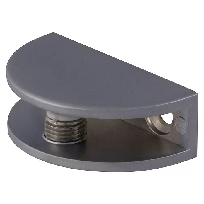 Storemax Bevestigingsclips Vero Rondo voor wandplanken - Aluminium, Wandmontage, Belastbaarheid: 10 kg - Diagonaal zicht