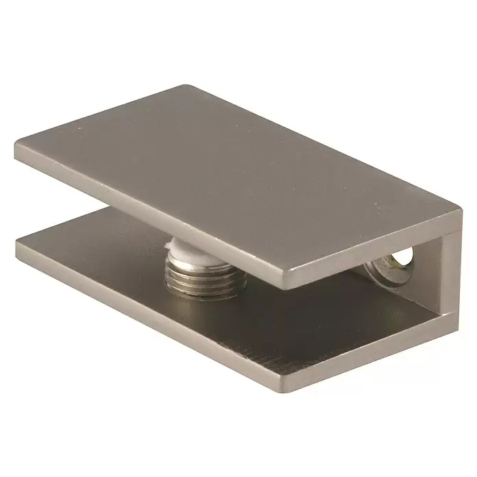 Storemax Clips VERO QUATRO voor wandplanken - Rvs-look - Diagonaal zicht