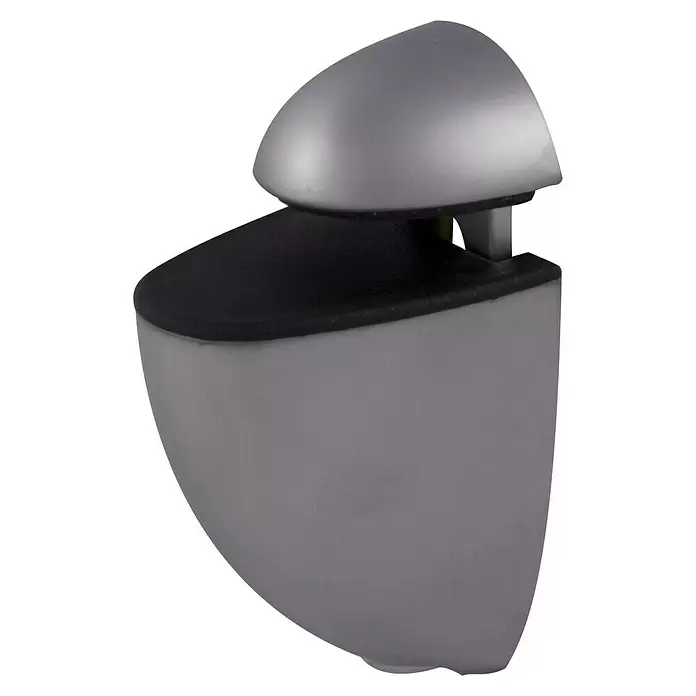 Storemax Bevestigingsclips ALPHAS voor wandplanken - Aluminium, Wandmontage, Belastbaarheid: 10 kg - Diagonaal zicht