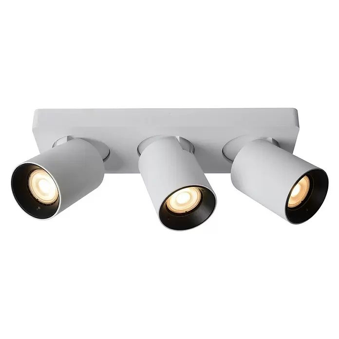 Lucide Deckenstrahler Nigel - 15 W, L x B x H: 3 x 10 x 11,5 cm, Weiß, GU10 - Ansicht von unten