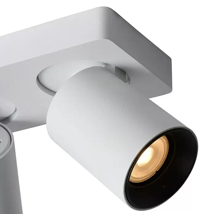 Lucide Deckenstrahler Nigel - 15 W, L x B x H: 3 x 10 x 11,5 cm, Weiß, GU10 - Detailaufnahme