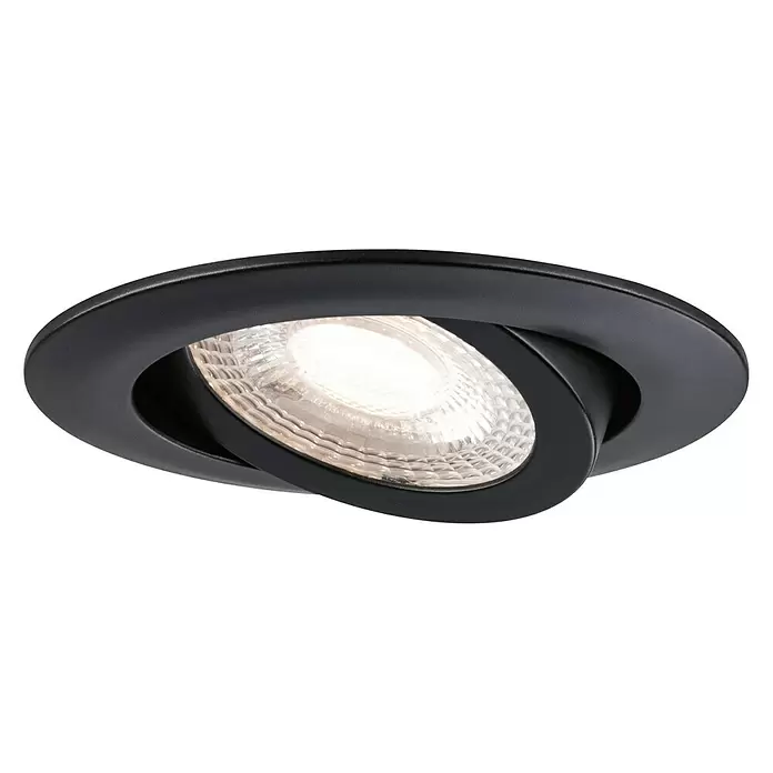 Paulmann LED-Einbauleuchte 3er-Set - 6 W, Schwarz, Warmweiß - Ansicht von unten